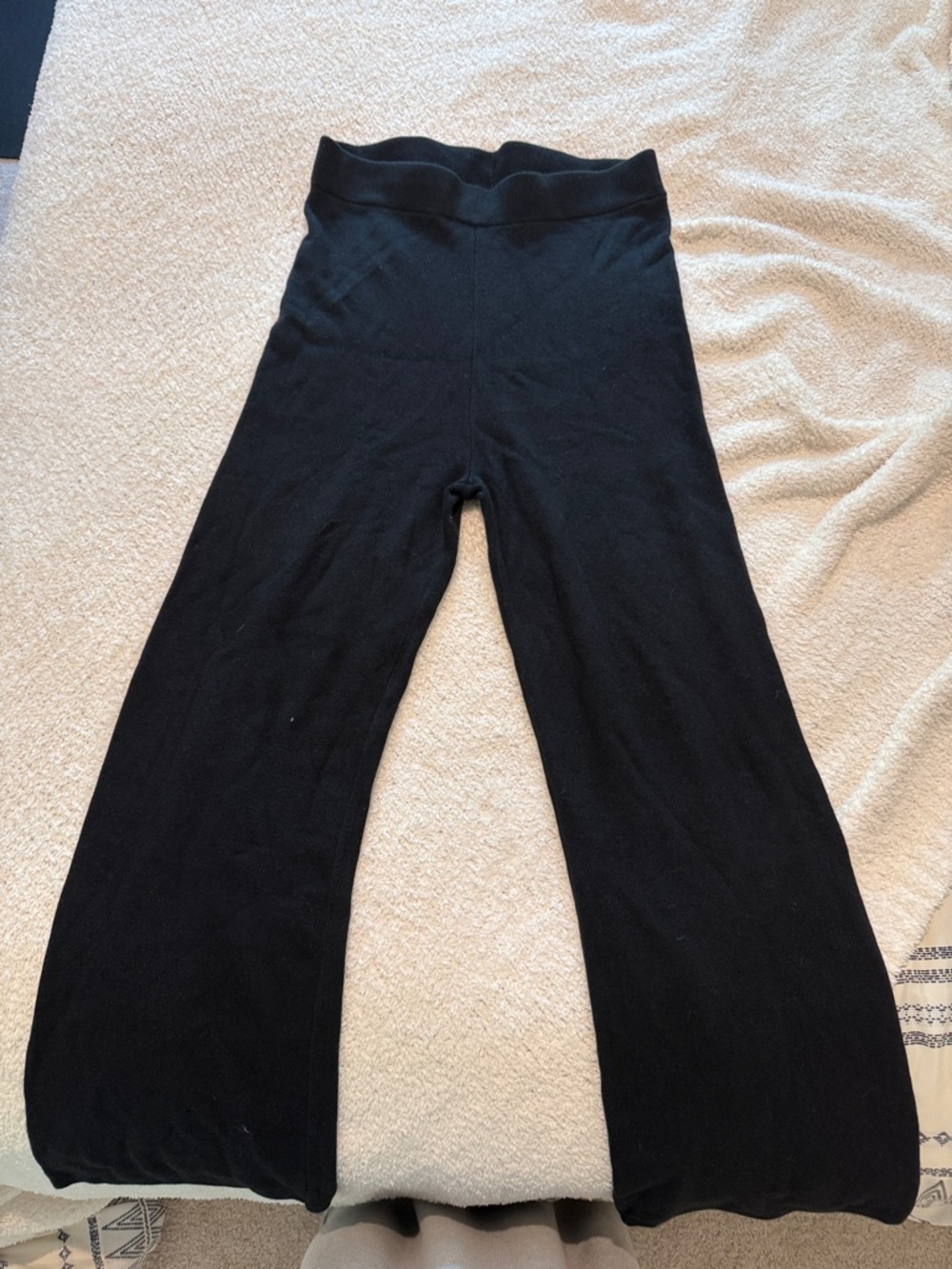 Old Navy Black Knit Wide-Leg Pants